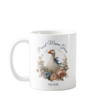 Proud Mama Goose Floral Est Year Mother Gift