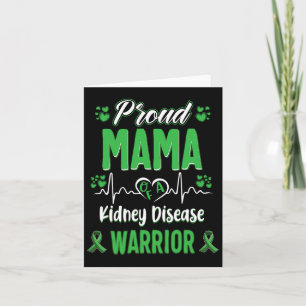 Proud Mama Kidney Disease Warrior Awareness Ribbon Card