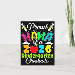 Proud mama of 2026 graduate kindergarten card