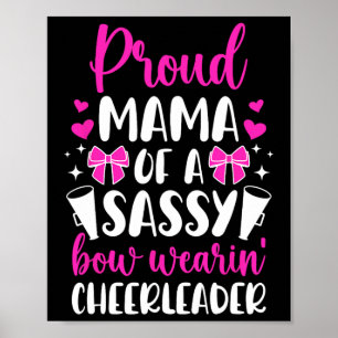 Proud Mama Of A Cheerleader Mom Cheer Mom Cheerlea Poster