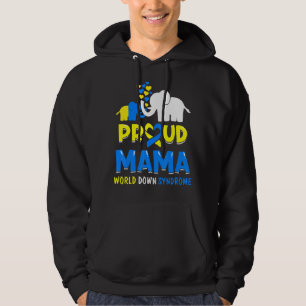 Proud Mama World Down Syndrome Awareness Day Eleph Hoodie