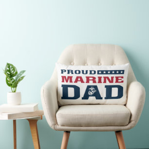 Proud Marine Dad - Colour Lumbar Cushion