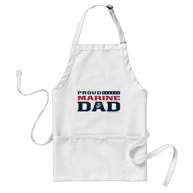 Proud Marine Dad - Colour Standard Apron (Front)