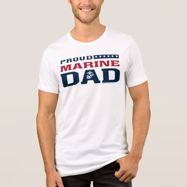 Proud Marine Dad - Colour Tri-Blend Shirt (Front)
