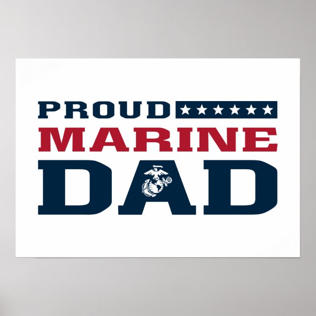 Proud Marine Dad Poster (Front)