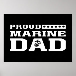 Proud Marine Dad Poster