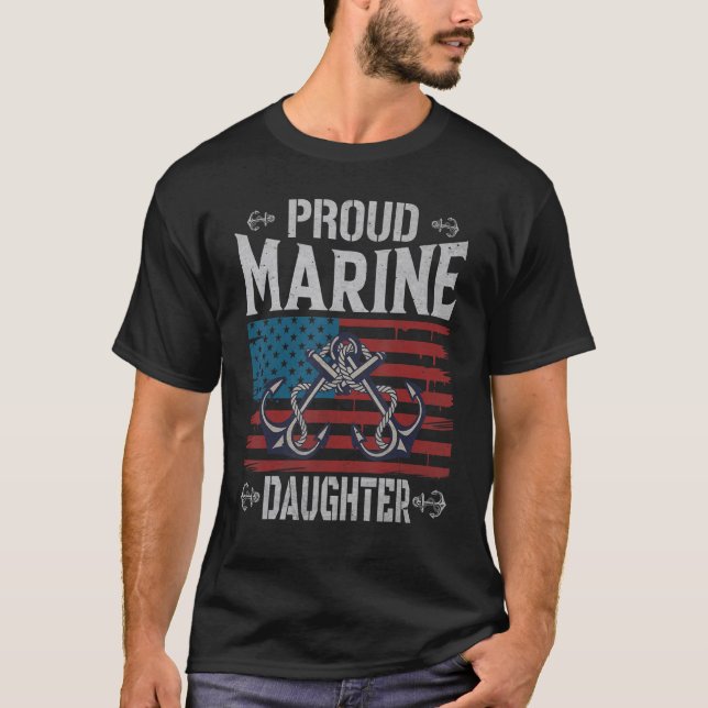Proud Marine Daughter T-Shirt (Front)