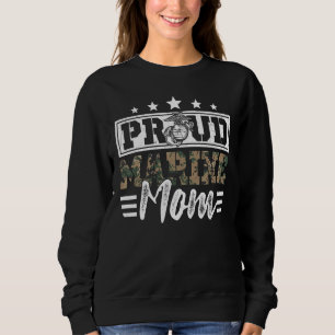 Proud Marine Military Veteran Mum Mama Mummy Mothe Sweatshirt