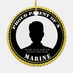 Proud Marine Parent Ceramic Tree Decoration