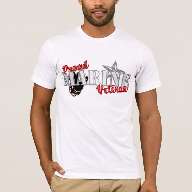 Proud Marine Veteran T-Shirt (Front)