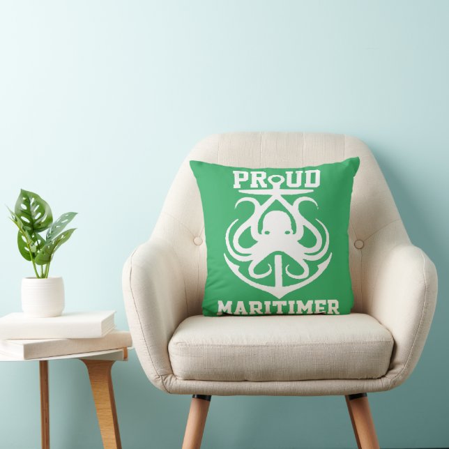 Proud Maritimer anchor octopus Lighthouse route  T Cushion (Chair)