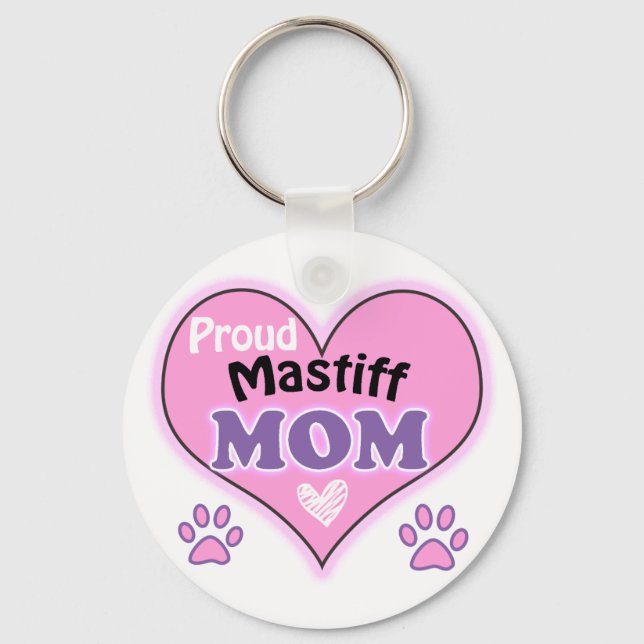 Proud Mastiff Mum Key Ring (Front)