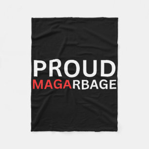 Proud Mega Garbyge Tee Trump Supporters Fleece Blanket