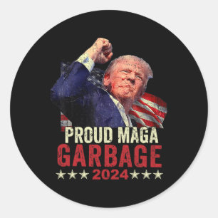Proud Mega Garbyge Trump Supporter 11 Classic Round Sticker