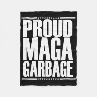 Proud Mega Garbyge Trump Supporter 4  Fleece Blanket