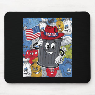 Proud Mega Garbyge Trump Supporter Trash Can Carto Mouse Mat