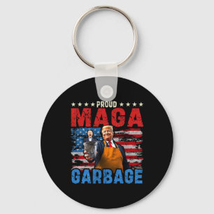 Proud Mega Garbyge Trump Vance Supporter Key Ring