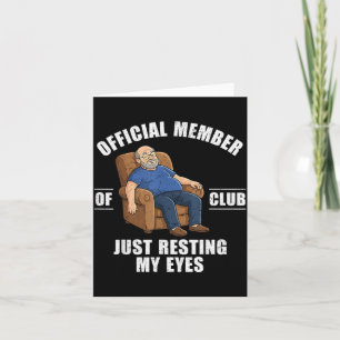 Proud Member Of Resting Eyes Club Dad Fathers Day Card