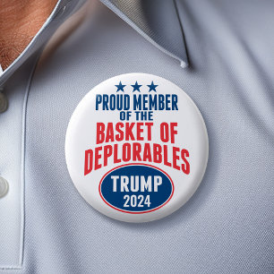 Proud Member of the Basket of Deplorables - Trump 7.5 Cm Round Badge