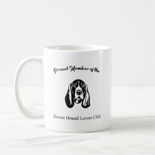 Proud Member of the Basset Hound Lovers Club Coffee Mug