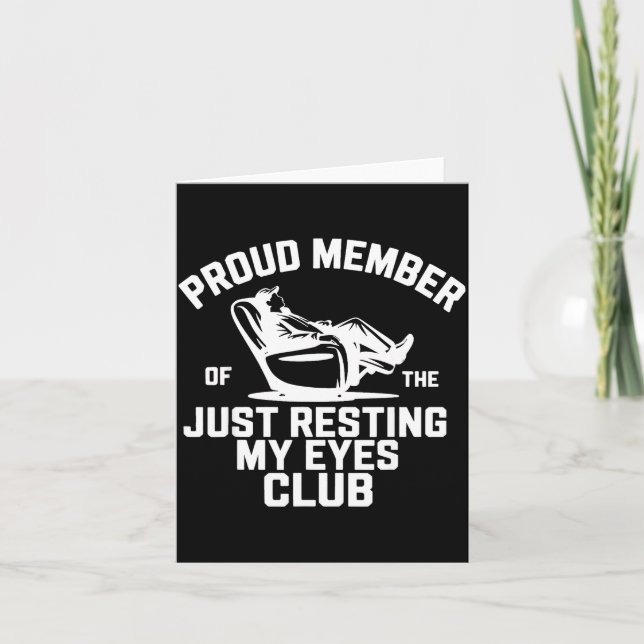 Proud Member Of The Just Resting My Eyes Club Fath Card (Front)