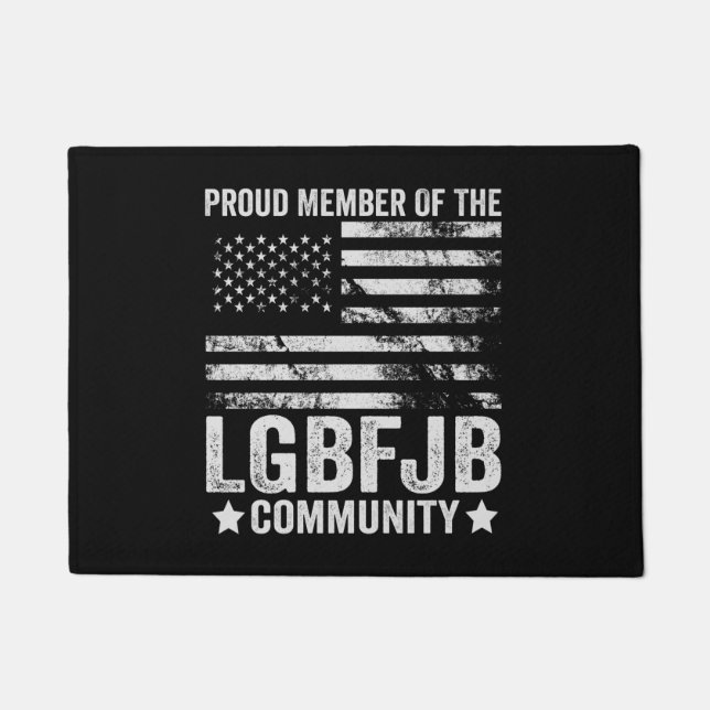 Proud Member Of The LGBFJB Community Patriotic Doormat (Front)
