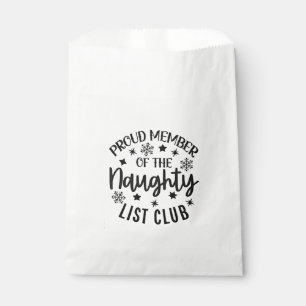 Proud Member of the Naughty List Club Christmas Favour Bags