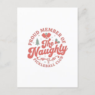 Proud Member of the Naughty Pickleball Club Announcement Postcard