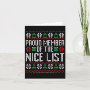 Proud Member Of The Nice List Card