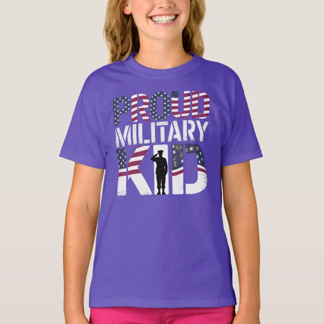 Proud Military Kid Pride T-Shirt (Front)