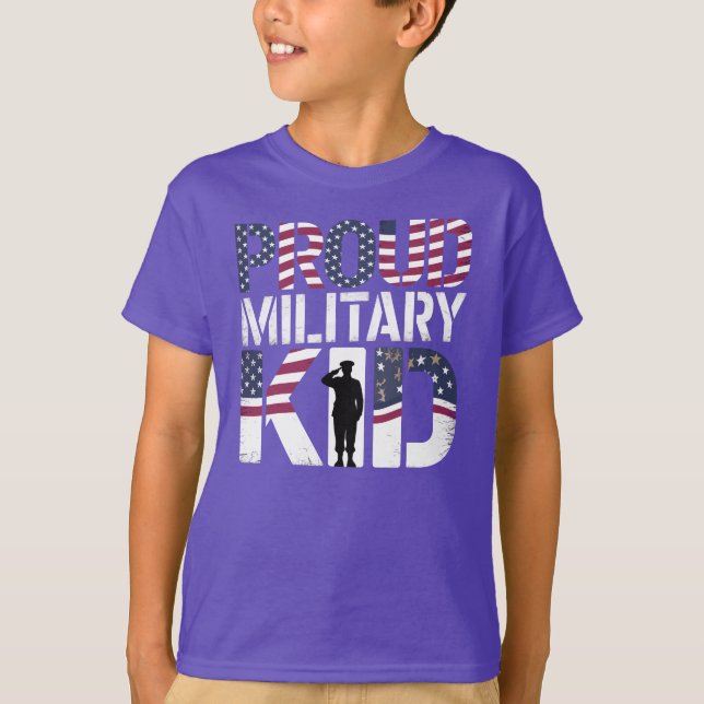 Proud Military Kid Pride T-Shirt (Front)