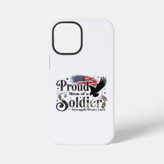 Proud Military Mom Soldier Pride Art iPhone 12 Mini Case