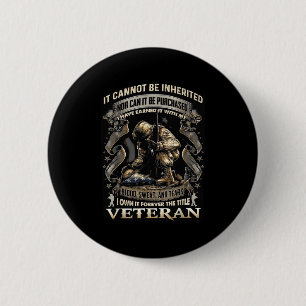 Proud Military Veteran Patriotic American Flag It 6 Cm Round Badge