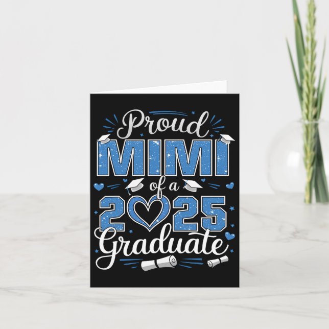Proud Mimi Of A Cl Of 2025 Graduate 2025 Senior Mi Card (Front)