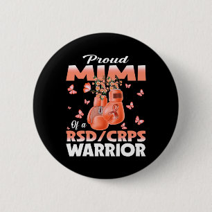 Proud Mimi Of A Rsd Crps Warrior Awareness Boxing 6 Cm Round Badge