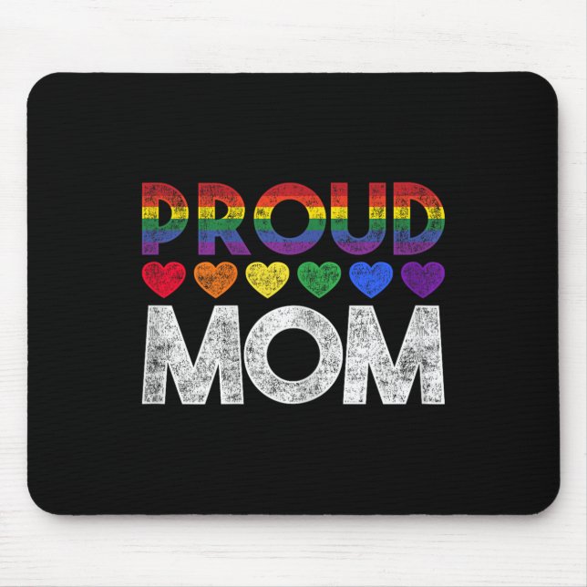 Proud Mom Lgbt  Mouse Mat (Front)