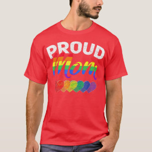 Proud Mom LGBTQ Gay Pride Queer Mothers Day Gift L T-Shirt