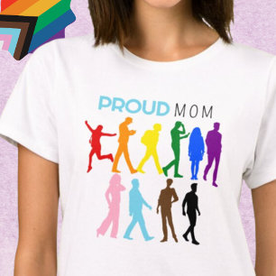 Proud MOM Mixed Gender Pride LGBTQIA+BIPOC T-Shirt