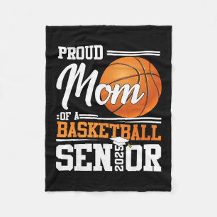 Proud Mom Of A 2025 Senior Graduate Sketll 1 Fleece Blanket