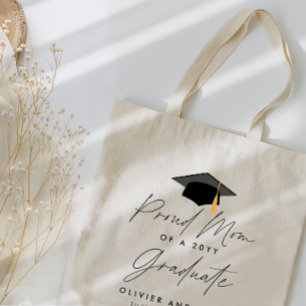 Proud mom of a class of 20YY graduate script Sweat Tote Bag