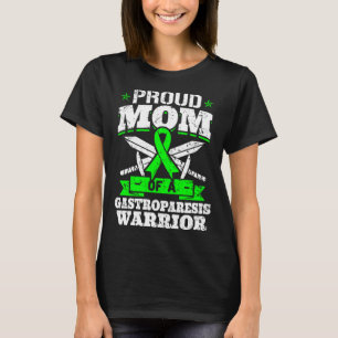 Proud Mom Of A Gastroparesis Warrior Awareness Rib T-Shirt