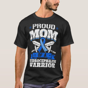 Proud Mom Of A Hydrocephalus Warrior Awareness Rib T-Shirt