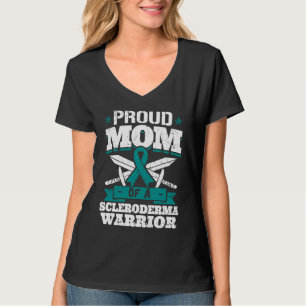 Proud Mom Of A Scleroderma Warrior Awareness Ribbo T-Shirt