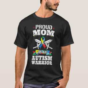 Proud Mom Of An Autism Warrior Autistic Awareness T-Shirt