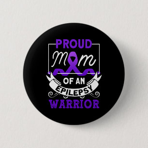 Proud Mom Of An Epilepsy Warrior Epilepsy Awarenes 6 Cm Round Badge
