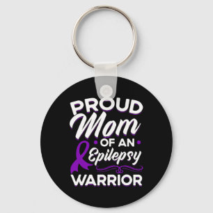 Proud Mom Of An Epilepsy Warrior Epilepsy Awarenes Key Ring