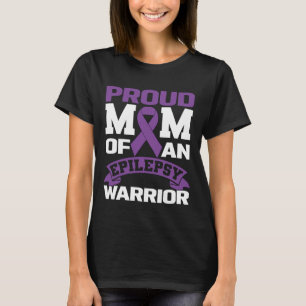 Proud Mom of an Epilepsy Warrior Purple Ribbon Son T-Shirt