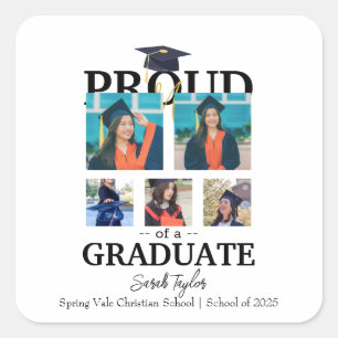 Proud mom of graduate 2025 square sticker