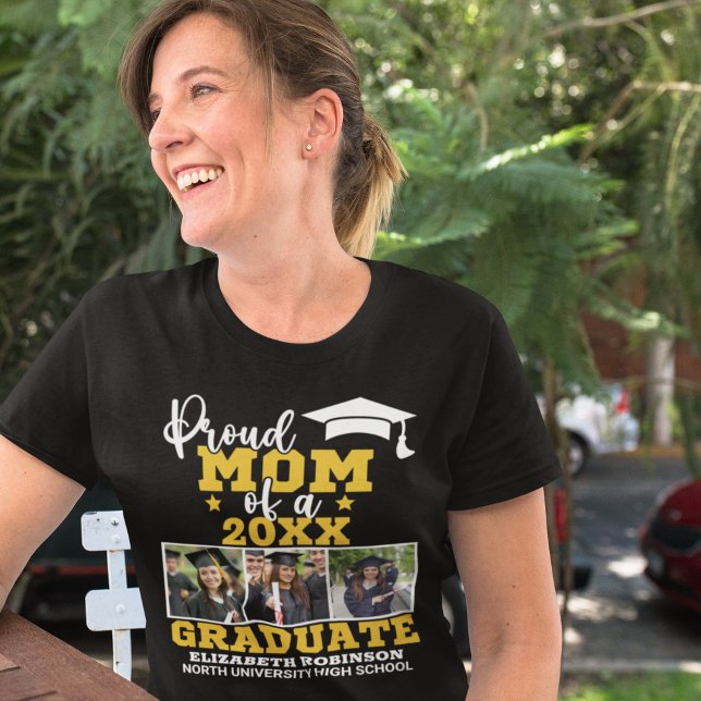 Proud Mom of the Graduate Photo collage T-Shirt (Creator Uploaded)