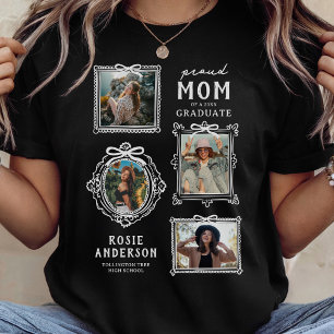 Proud Mom Photo Collage Graduate T-Shirt